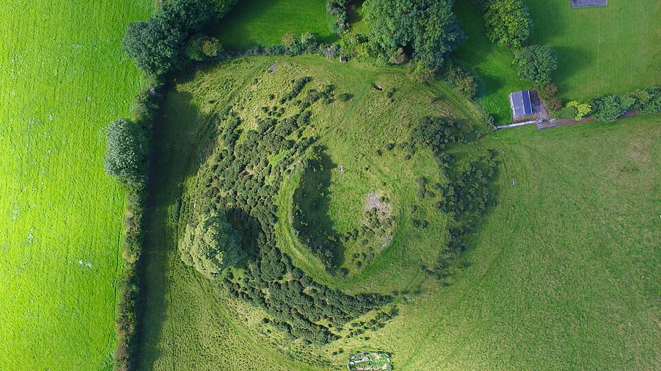 The entrance stone and cairn of the Dowth Passage Tomb in the Boyne Valley.
