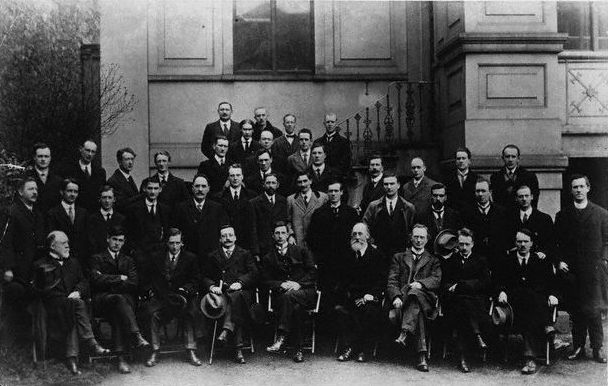 The First Dáil Éireann meeting at the Mansion House, Dublin, 1919