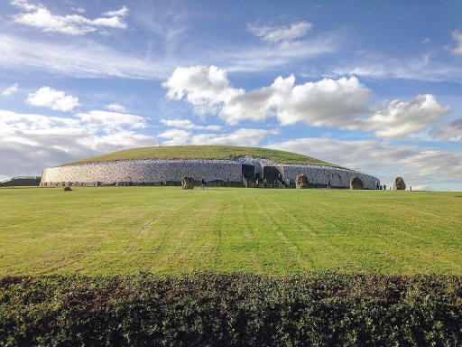 A view of the Newgrange monument taken from outside the grounds.