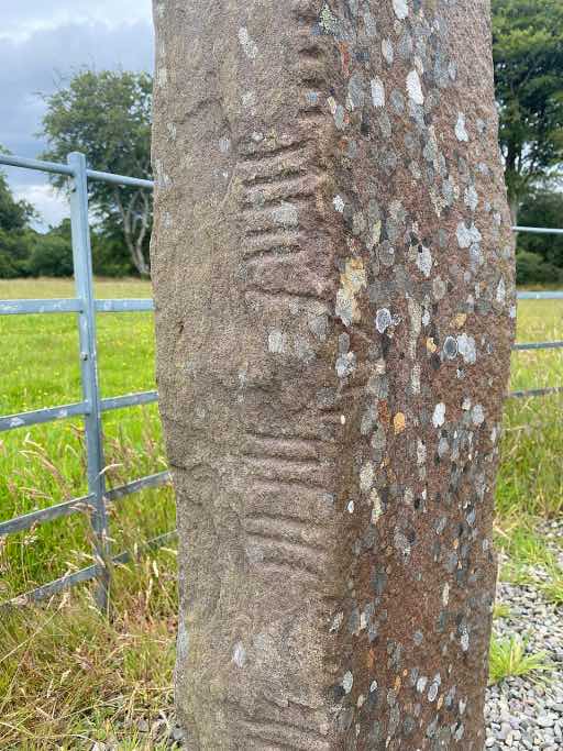 Ogham stone detail