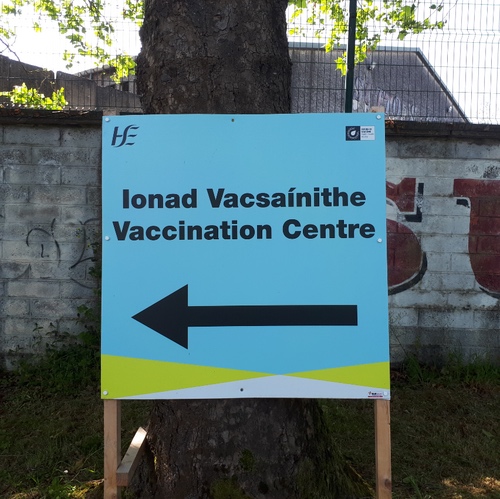 COVID-19 Vaccination Centre Sign Ireland