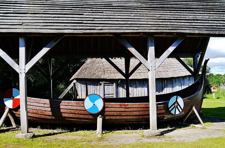 Viking settlement ship replica at Wexford Irish National Heritage Park